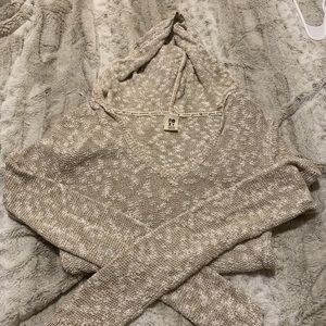 Roxy hooded knitted sweater